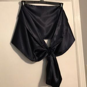 Elegant Navy satin evening wrap